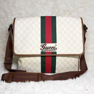 Gucci Large Capacity Sherry Line GG Pattern Messenger Bag USED - Picture 1 of 17