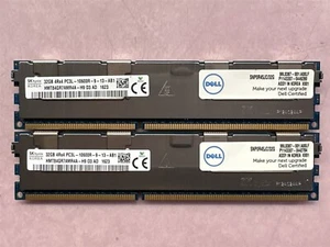 HYNIX 64GB(2x32GB) 4Rx4 PC3L-10600R DDR3-1333MHz SERVER MEMORY HMT84GR7AMR4A-H9 - Picture 1 of 4