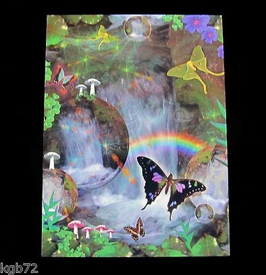 Leanin Tree Butterfly Rainbow Mushroom Thank You Greeting Card Multi Color R311 - Image 1 of 2