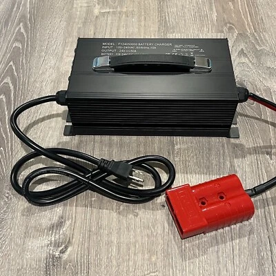 24V 50 Amp Pallet Jack/Lift Battery Charger w/ Red SB 350A Heavy Duty Connector - Image 1 of 2