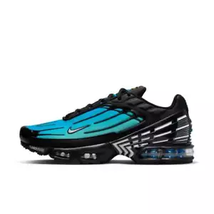 Air Max Plus 3 UK 5,5/6 EUR 38,5/39/40 Nero Bianco Laser Blu FQ2417 001 - Foto 1 di 6