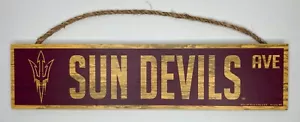 ASU Sun Devils Arizona State street sign rope Ave fan cave dorm room decor - Picture 1 of 8