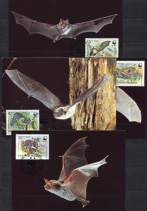 S3743) Bulgaria 1989 WWF, Bats 4v Maxicards - Picture 1 of 1