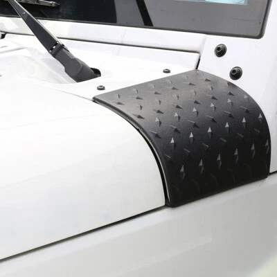 Par de armaduras de carrocería de cubierta lateral de plástico ABS negro para Jeep Wrangler 2007-2018 JK Foto 1 de 4