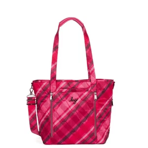 Lug Rally Medium Beuteltasche Tasche mit Umhängegurt beere kariert mehrere Taschen Neu mit Etikett - Bild 1 von 16