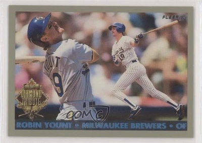 1993 Fleer Final Edition Diamond Tribute Robin Yount #10 HOF - Image 1 of 2