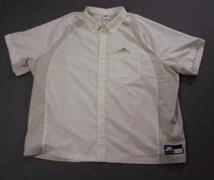 Men Nike SB Short Sleeve Button Bowler Shirt White Skateboard Oversized Fit XXL - Picture 1 of 12