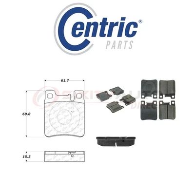 Centric Ceramic Disc Brake Pads w Shims for 1998-1999 Mercedes-Benz E300 xv — 第 1/4 张图片
