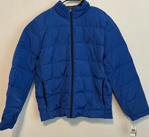 Nautica Men's Quilted Stretch Puffer Jacket Large Blue New W Tags Retail $228 - Picture 1 of 5