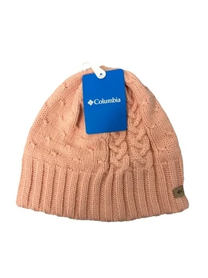 Columbia Women's Cabled Cutie Ii Peach Blossom Beanie One Size New - Image 1 of 4