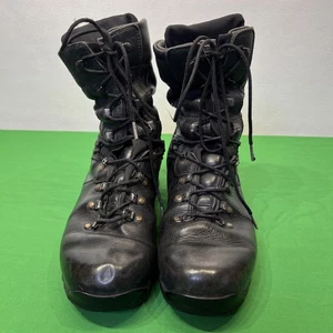 ALT BERG schwarze Leder Militärstiefel Größe 9 - Bild 1 von 10