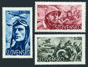 Slovakia B14-B16, MNH. Mi 121-123. Soldiers' welfare 1943. Infantry, Aviator, - Picture 1 of 1