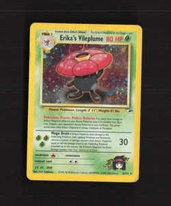 Erika's Vileplume 5/132 WOTC Gym Heroes Unlimited Rare Holo Pokemon Card DMG - Picture 1 of 10