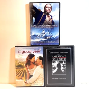 MASTER AND COMMANDER / AMERICAN GANGSTER / A GOOD YEAR (DVD) Russell Crowe Drama - Picture 1 of 11