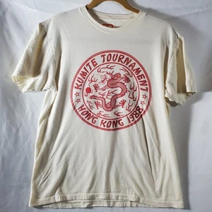 Kumite Tournament T-Shirt Medium BustedTees Hong Kong 1988 Dragon Graphic Tee - Picture 1 of 7