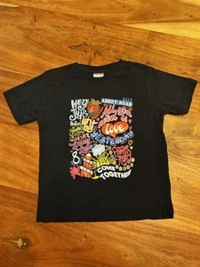 THE BEATLES Song Title Graphic Art T-Shirt in Black 100% Cotton Kids Size SMALL - Picture 1 of 7