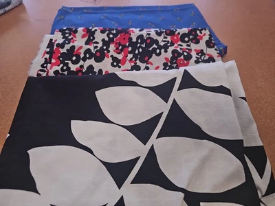 3 Yd Lot Apparel Cotton Fabric Cotton Floral Parrot  - Image 1 of 2