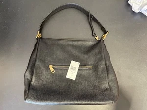 Coach 93811 Shay Slouchy Black Leather Shoulder/Hobo Bag w/Zip Top Closure - Picture 1 of 6