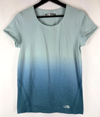 Женская бесшовная уличная футболка The North Face Blue Ombre с коротким рукавом размер L - Изображение 1 из 4