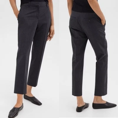 Pantalones de lana rastreables Theory Treeca 2 negros talla 16 Foto 1 de 4