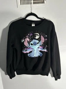 Disney Stitch Medium Kids Galaxy Black Sweatshirt - Picture 1 of 3
