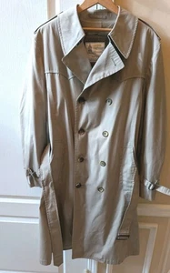 London Fog Men’s 42 L Trench Coat Vintage Maincoat Biege/Tan Zip Out Lining E/C - Picture 1 of 4