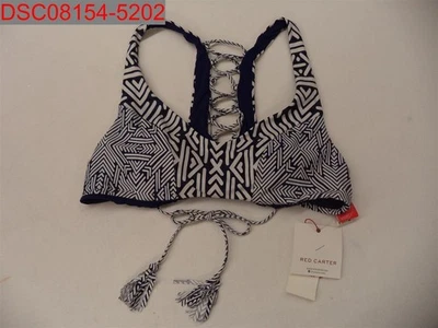 Top de bikini rojo Carter para mujer talla L patrón geométrico estilo bohemio azul marino/blanco Foto 1 de 4