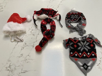 TRAJES DE NAVIDAD PARA PERRO/GATO - 3 INCLUYENDO SOMBRERO DE SANTA, XS/PEQUEÑO Foto 1 de 4