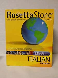 Rosetta Stone Italian Level 1 Open Big Box Cd-Rom Complete Includes Manual! - Picture 1 of 5