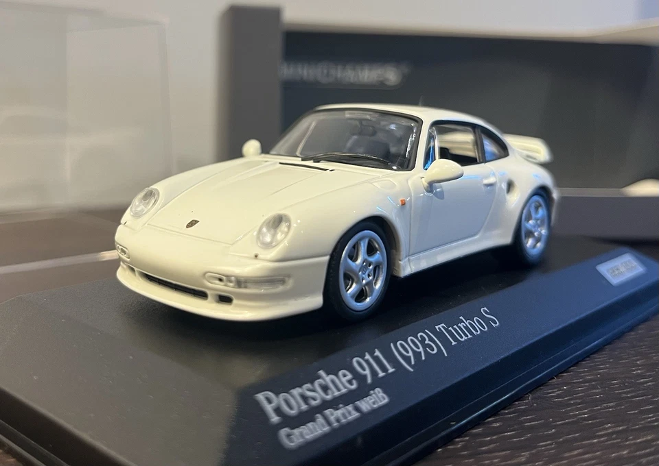 Porsche 911 Turbo S 993 Minichamps  1 43 Grand Prix White ! 1 Of 300! Very Rare! - Immagine 1 di 4