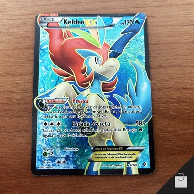 Keldeo EX 142/149 Boundaries Crossed Rare Brazilian Pokemon Card TCG LP+/NM- - Image 1 of 4