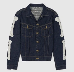 Kapital Bone Tuxedo Bone Embroidered 11,5 Oz. Denim jacket Size 46 - Picture 1 of 11