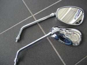 1 PAIO SPECCHIETTI CROMATI + PROLUNGA KAWASAKI W650 W 650 NUOVI IMBALLO ORIGINALE m. ABE - Foto 1 di 1