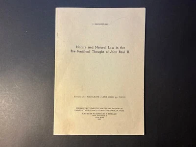 Catholic Book - Nature and Natural Law of John Paul II - 1995 Foto 1 de 2