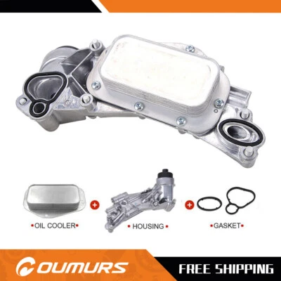 Engine Oil Cooler w/ Filter For GMC Chevy Cruze Sonic 1.8L 93186324 25199751 - Image 1 of 4