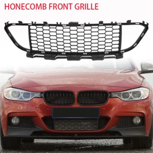 Parrilla de malla inferior central del parachoques delantero para 12-18 BMW Serie 3 F30 F31 F35 M-Sport - Imagen 1 de 14