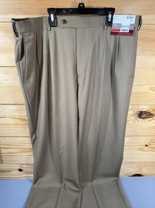 NWT Louis Raphael Rosso Men’s 38w X 30 Comfort Waist Pleated Cuff Wheat Save $ - Picture 1 of 10
