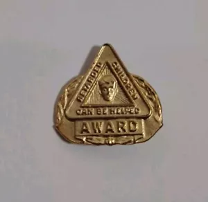 Vintage Pin Anhänger "Retarded Children Can Be Helped" Button REVERS PIN AWARD Rare - Bild 1 von 3