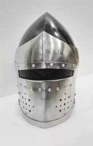 Medieval Barbuta Helmet Role Play Knight Helmet Fully Functional Inner Leather - Picture 1 of 9