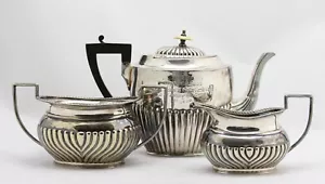 Antique 19th C silver plated Tea Set 1899 Wedding gift C.H Swift Wadsley England - Bild 1 von 8