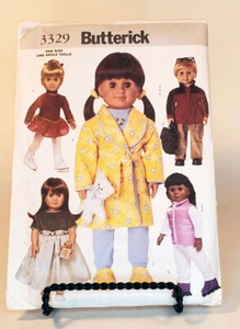 Pattern American Girl Doll Clothes Robe Pants Dress Skater Coat Butterick 3329 - Picture 1 of 2