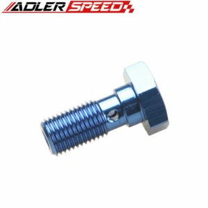 ENVÍO A EE. UU. Banjo Bolt UNF 3/8-24UNF Aluminio Banjo Pernos Adaptador de Freno Montaje Azul - Imagen 1 de 6
