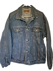 Vintage AMI Semiconductor Port Authority Denim Jean Jacket Blue Men's Large - Picture 1 of 6