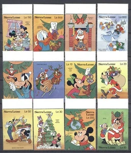 Walt Disney, Navidad - Sierra Leona - ** Estampillada sin montar o nunca montada 1992 - Imagen 1 de 2