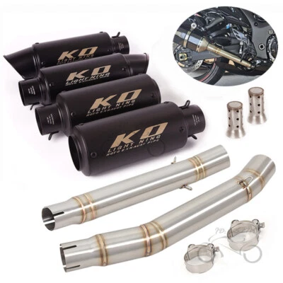 Sistema de tubo de escape negro silenciador deslizable para Suzuki Hayabusa GSX1300R 2008-2020 Foto 1 de 4