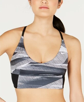 Nike женщин линия вверх напечатано крестом назад длинная линия бикини верхний черный размер S Рекомендуемая розничная цена производителя $64 - Изображение 1 из 2