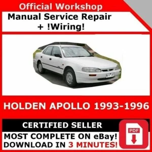 FACTORY WORKSHOP SERVICE REPAIR MANUAL HOLDEN APOLLO 1993-1996 +WIRING - Picture 1 of 1