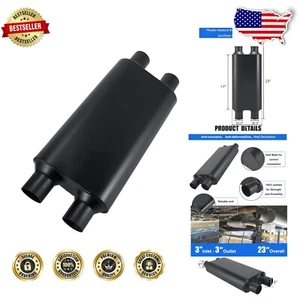 Universal 80 Series 3-Inch Dual Inlet/Outlet Muffler for Enhanced Performance - Picture 1 of 7