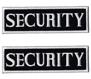 2 x Security Iron on Patch Embroidered For Jacket Jean Clothing Shirt Cap P145 - Picture 1 of 5
