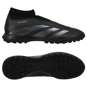 adidas Predator League Laceless TF Turf -Black/Carbon/Gold Metallic - Picture 1 of 10